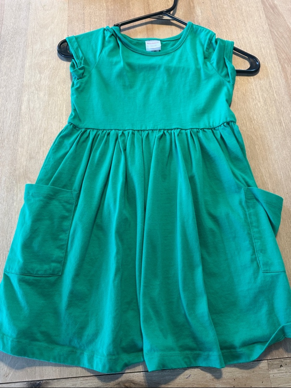 Hanna Andersson Teal Short-Sleeve Pocket Dress